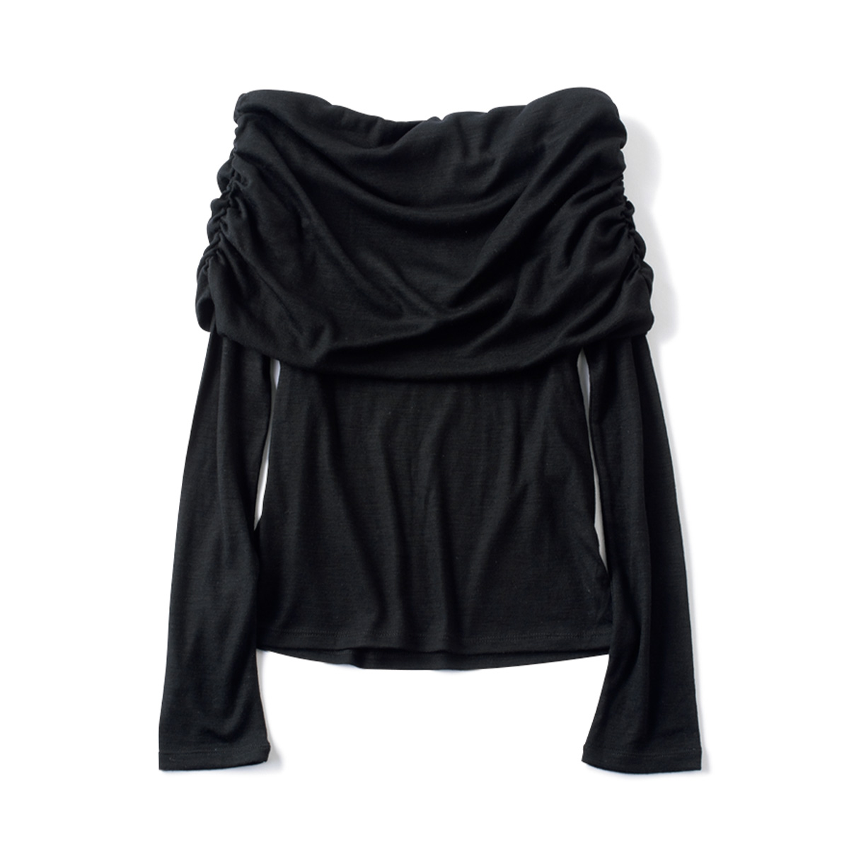 黒オフショルトップス
