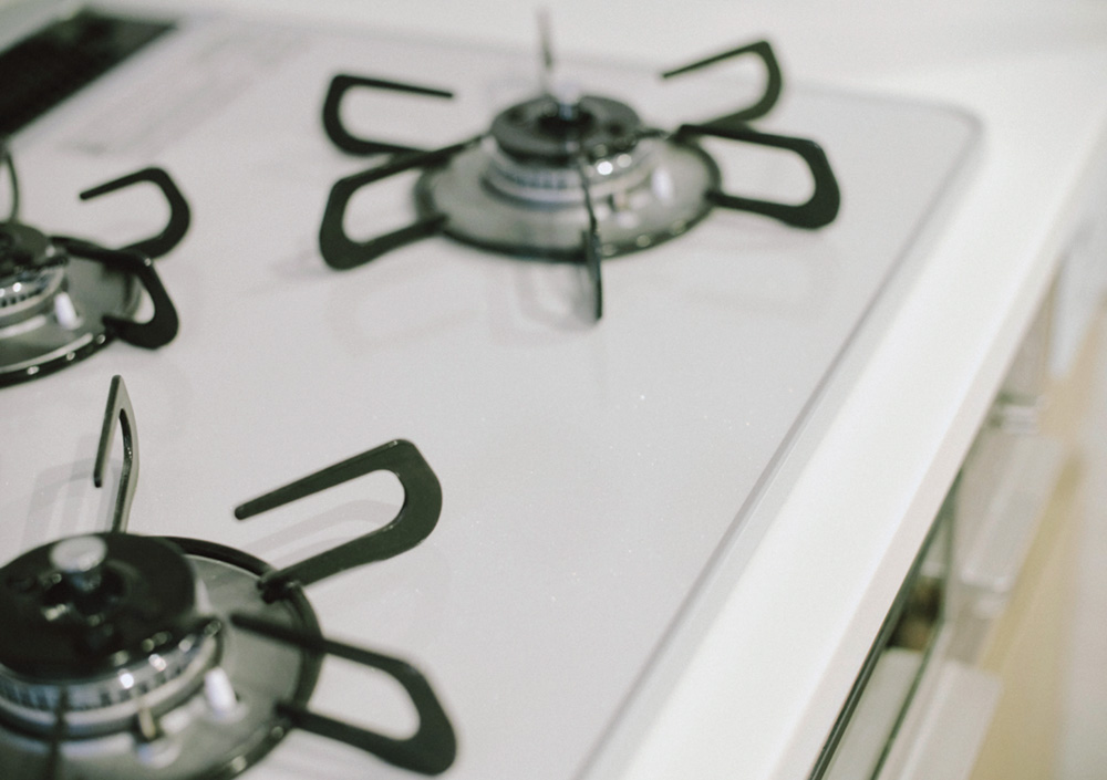 お手入れしやすく、見た目にも美しいガスコンロ