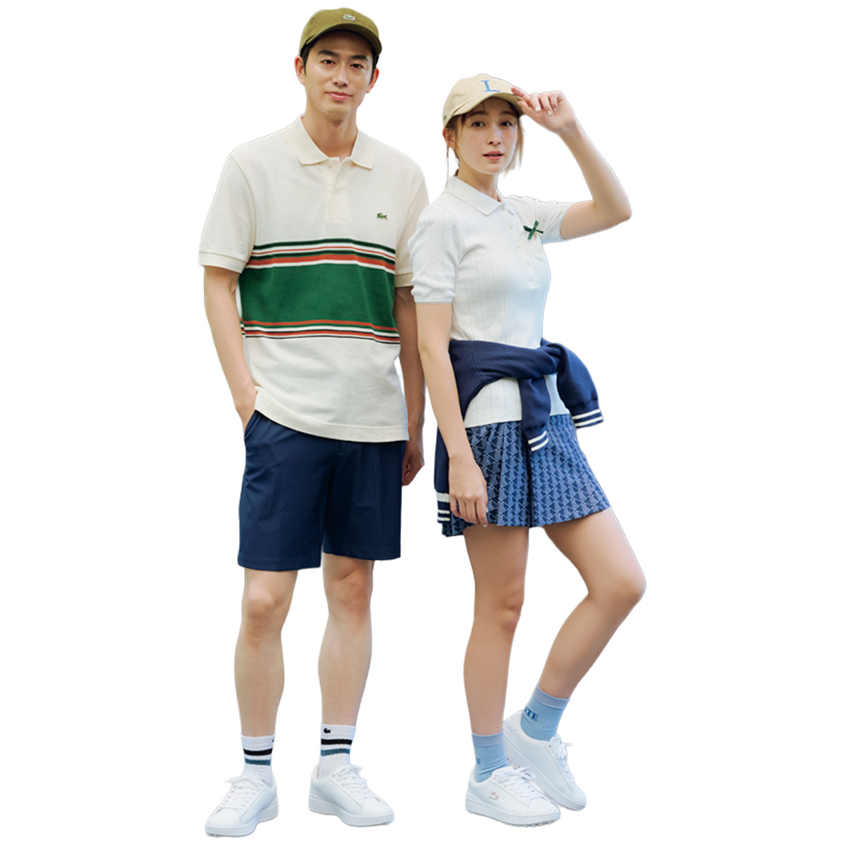 ラコステのゴルフコーデ