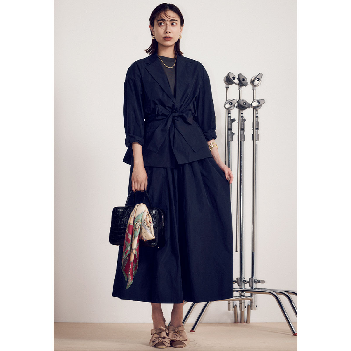 スカートセットアップのコーデ