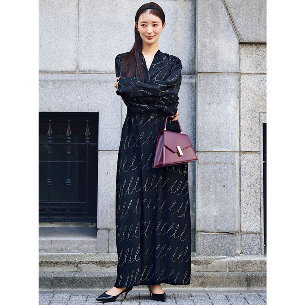 柄ワンピース,お呼ばれワンピ,お呼ばれコーデ