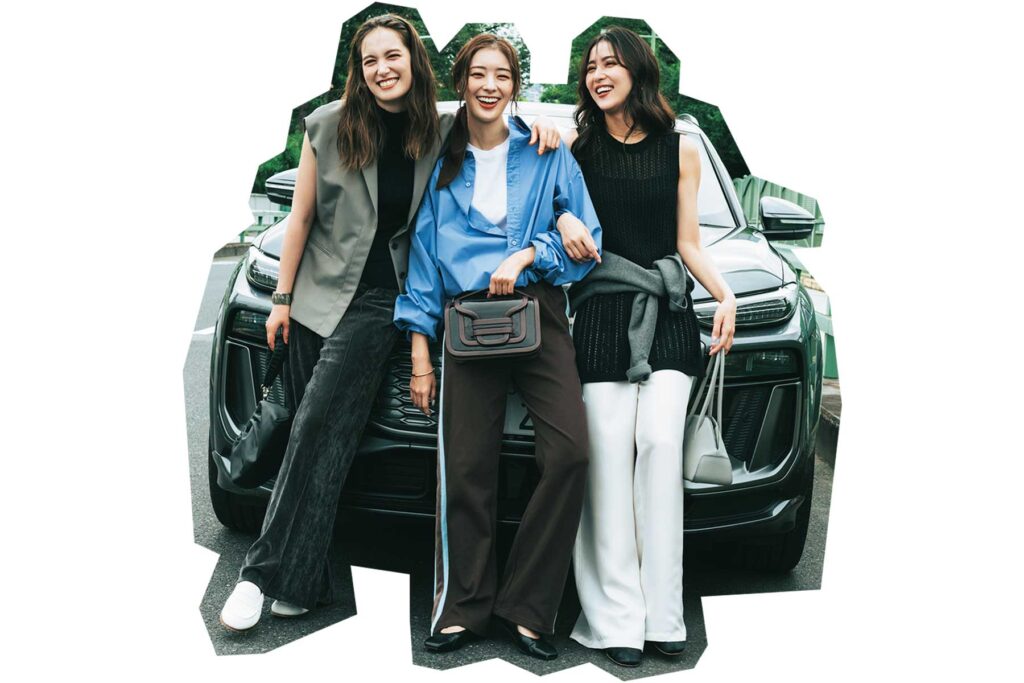 パンツスタイルのドライブコーデ