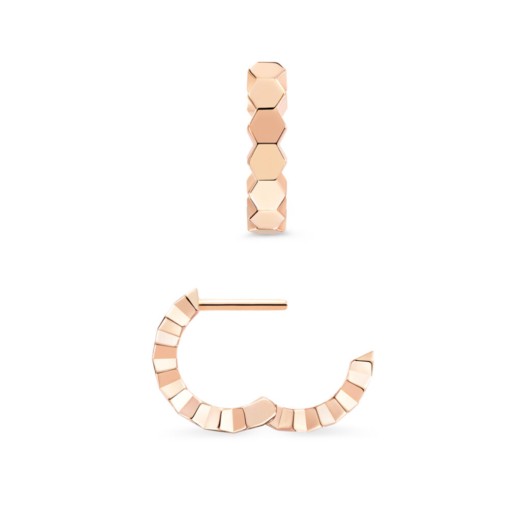 フープイヤリング（シングル）「ビー ドゥ ショーメ」（K18PG）¥166,100／ショーメ