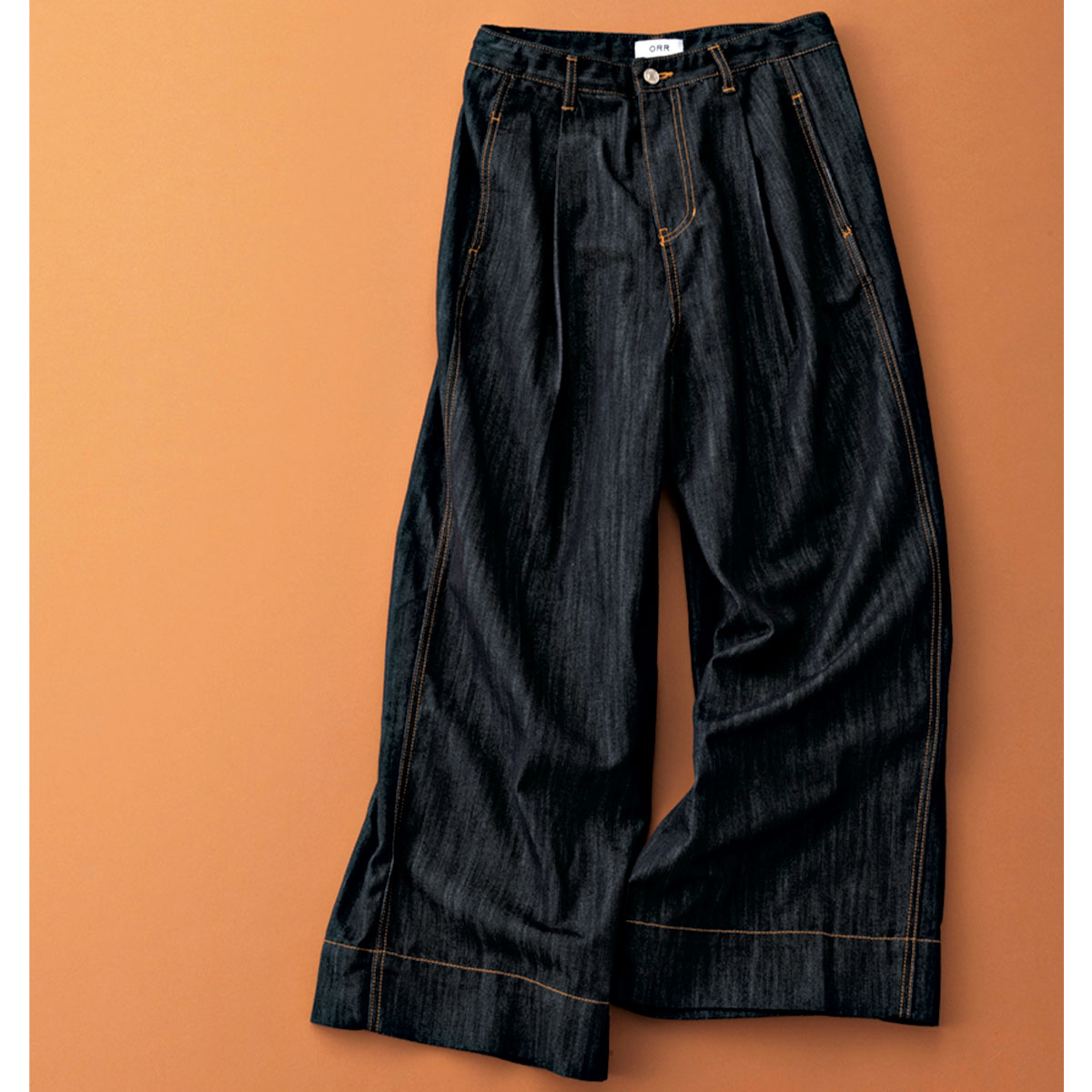 タック入りワイドデニム