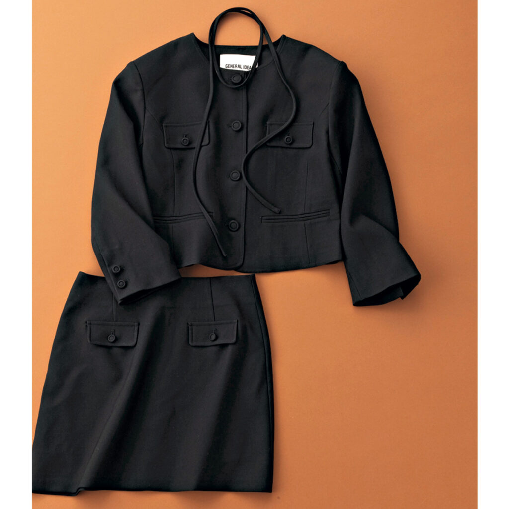 ジャケット・スカート・共布チョーカーのセット