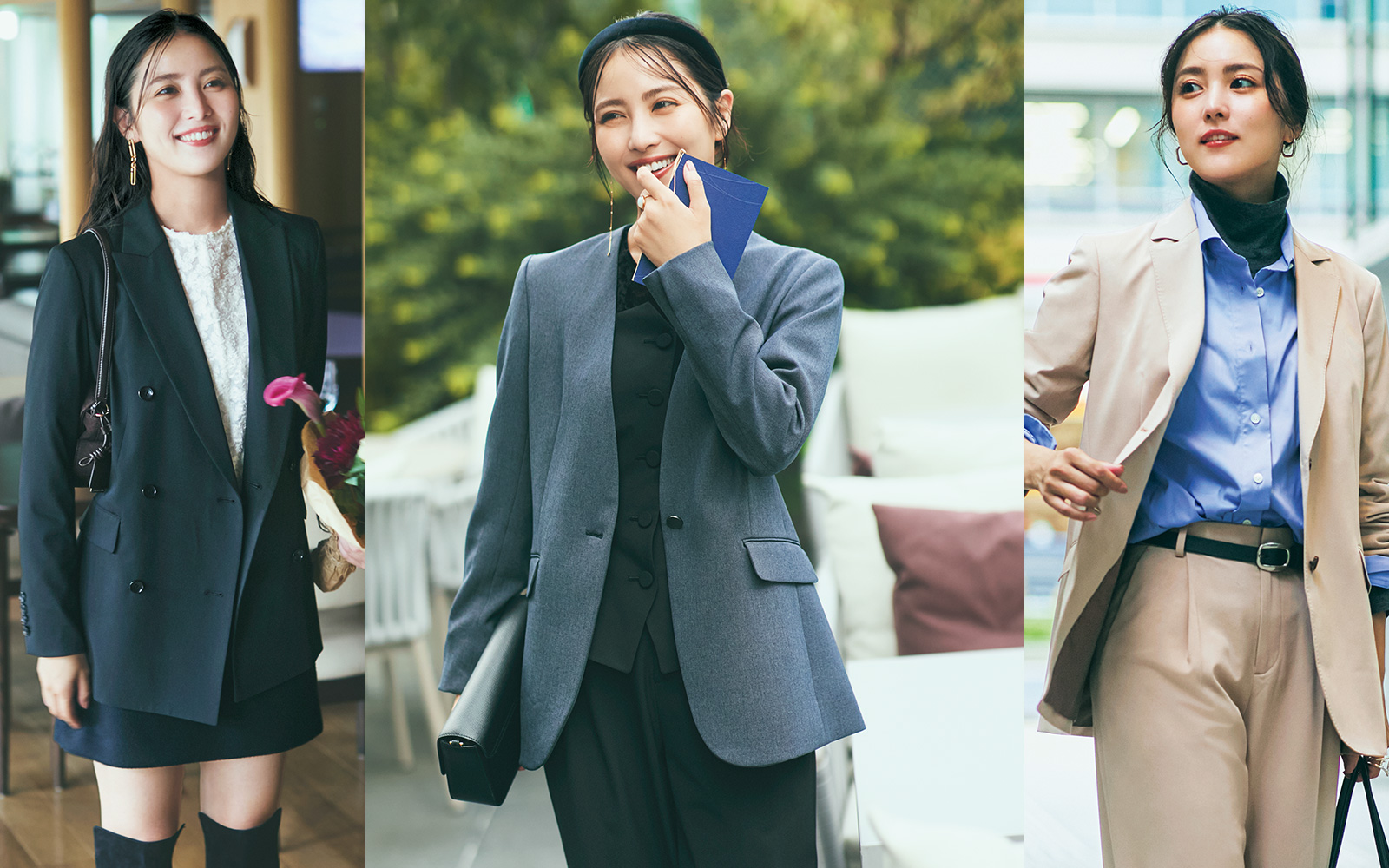 山本美月が着こなす「ポロラルフローレン」秋の名品アイテム【紺