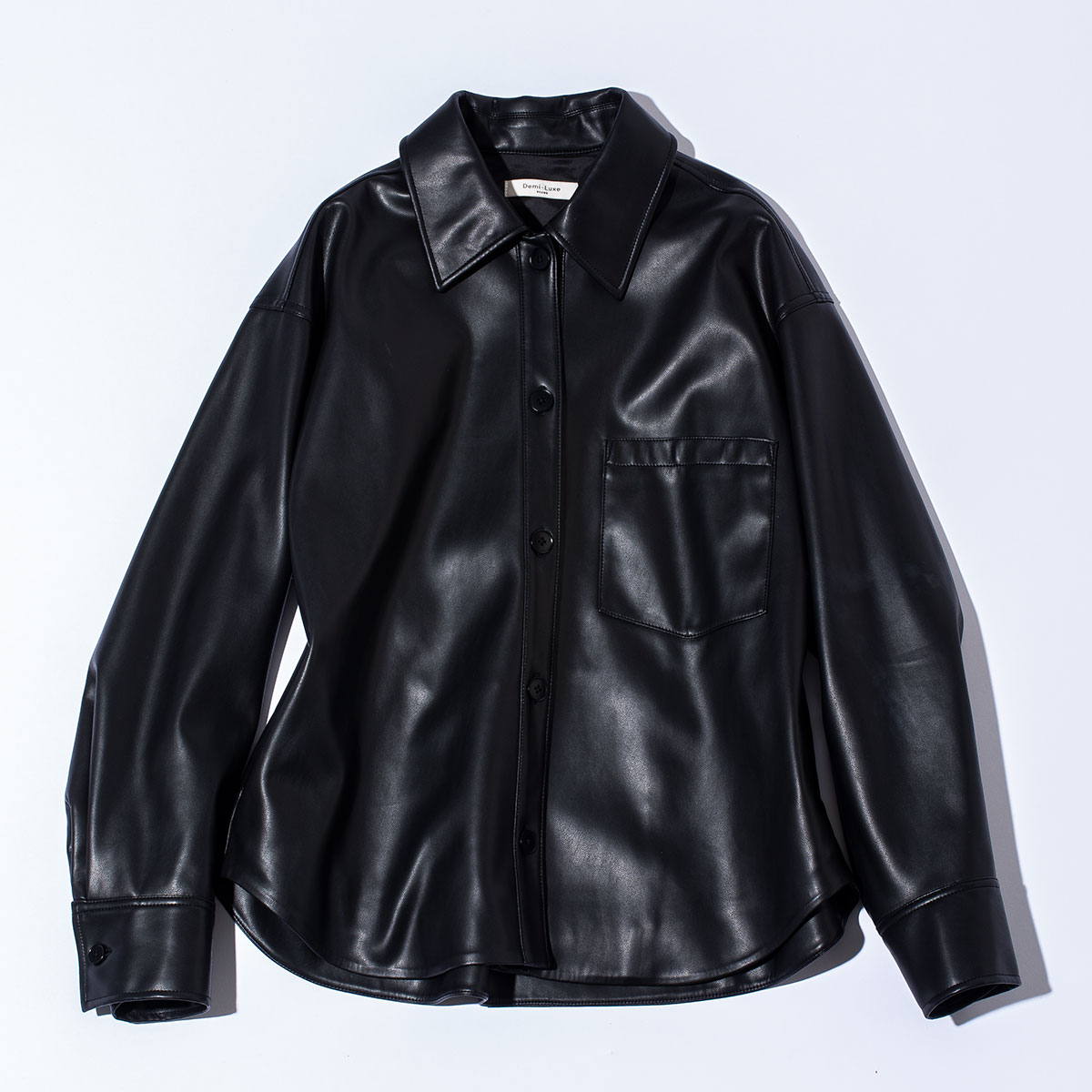 衿付きレザージャケット