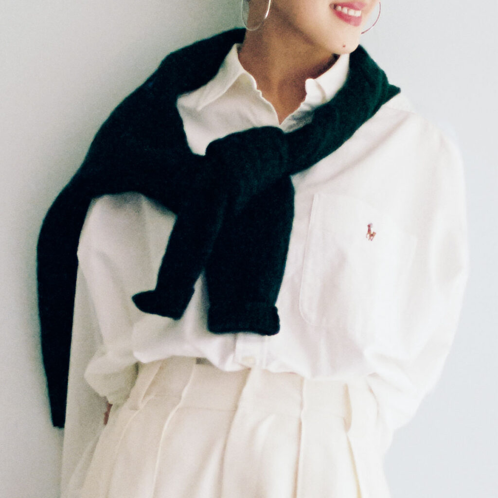 ラルフの白シャツコーデ