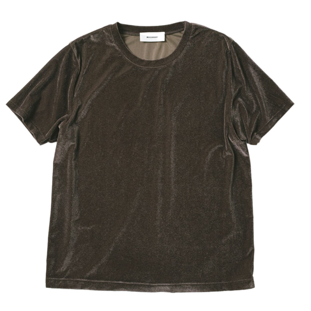 半袖ベロアトップス