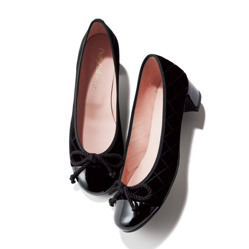 ベロアキルティングシューズ