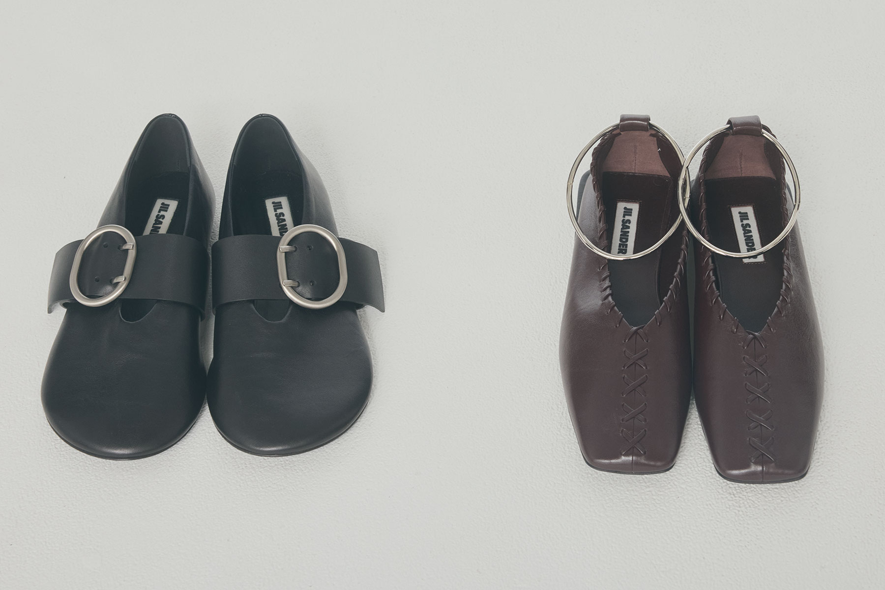 シューズ ブラック「バレリーナ」とマホガニー「バレリーナ」