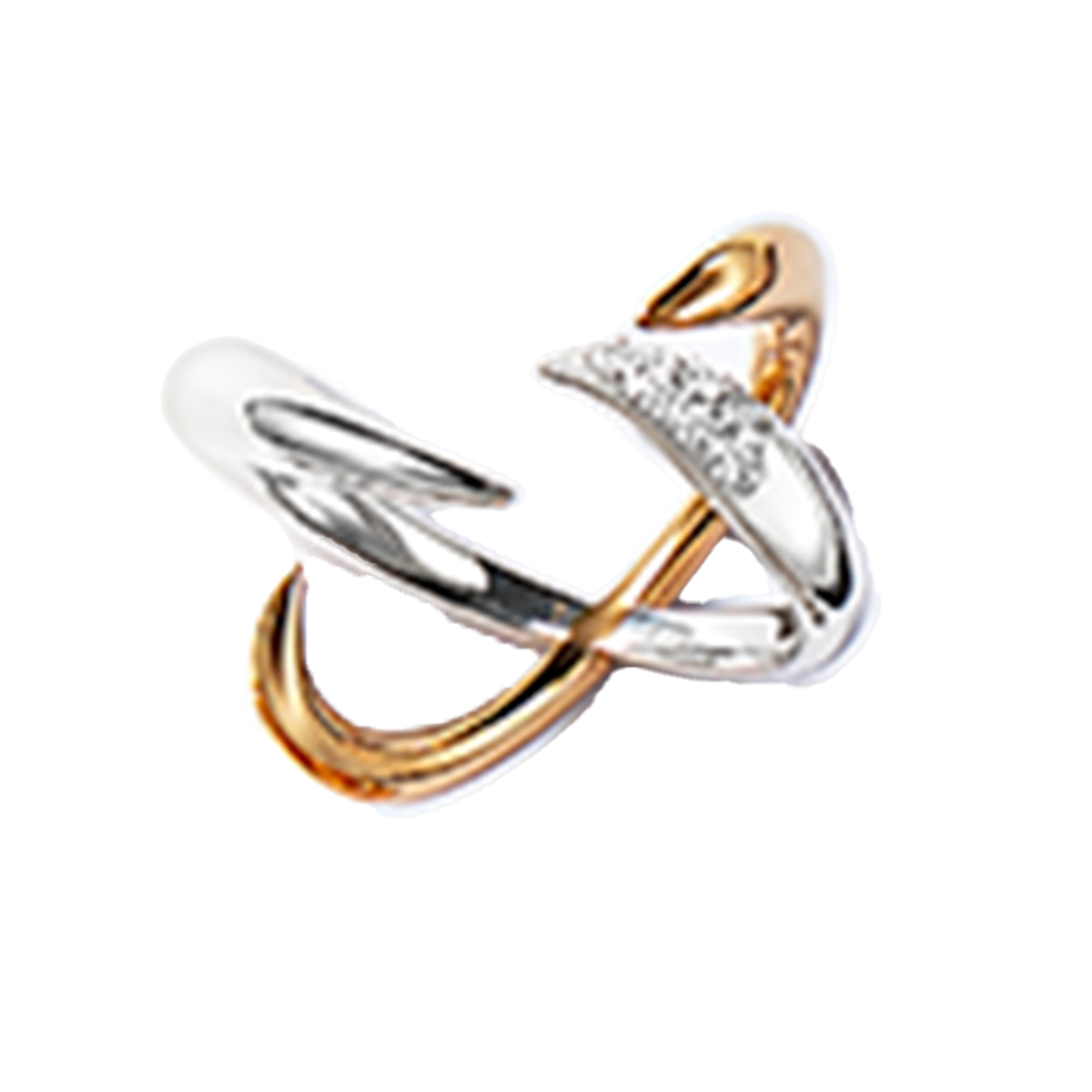 シルバーとゴールドのミックスリング