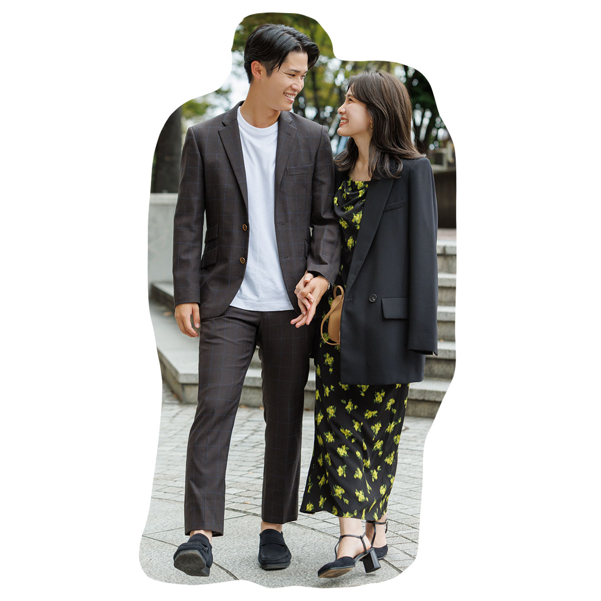 ジャケットリンクのカップルコーデ