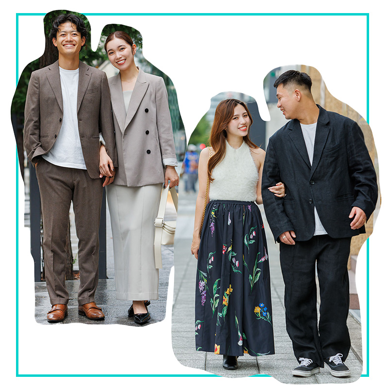 今どきカップルの「ドレスアップコーデ」４選！記念日のオシャレはカラーリンクが◎