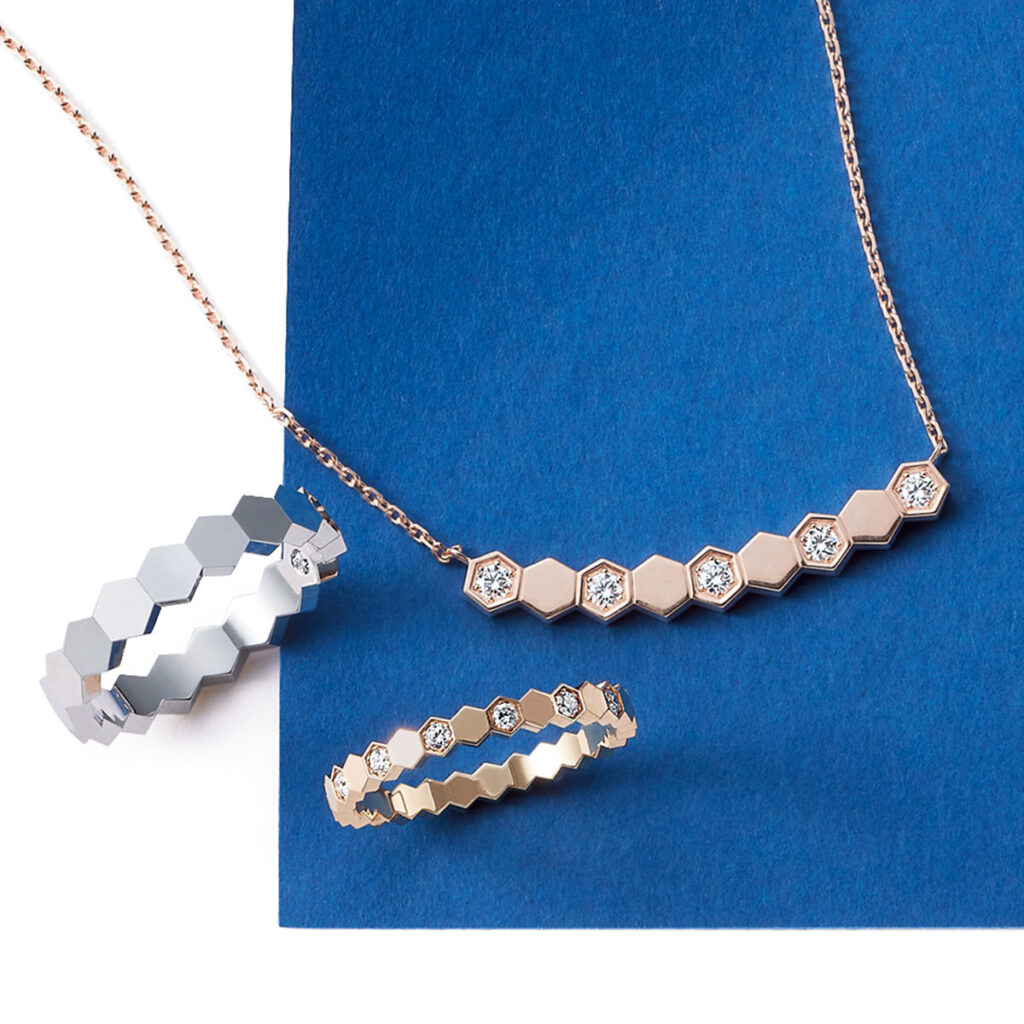 「ビー ドゥ ショーメ」コレクション ペンダント,「ビー ドゥ ショーメ」コレクション ハニカムリング,「ビー ドゥ ショーメ」コレクション ハニカムリング