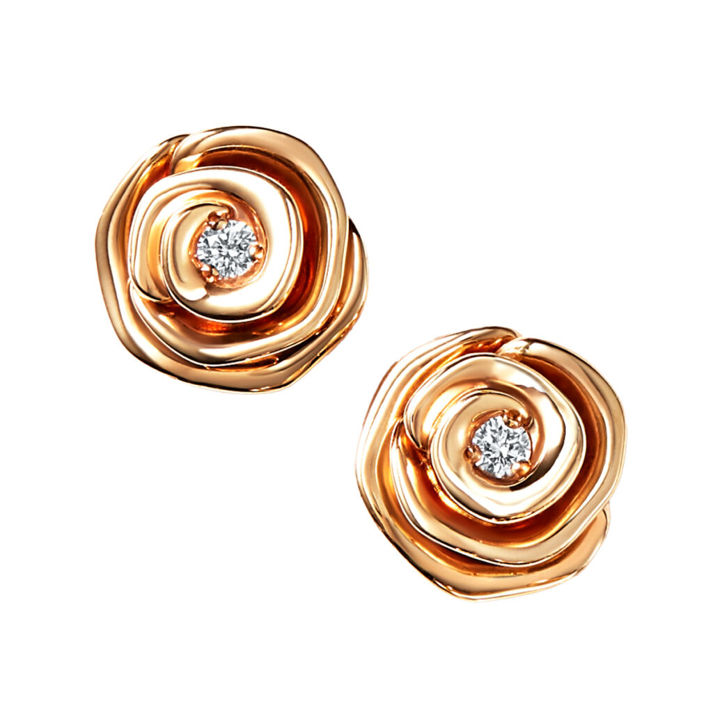 イヤリング「ローズ ディオール クチュール」