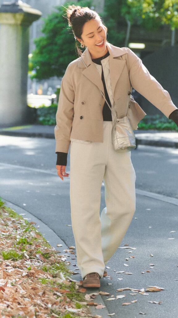 COAT：STUDIOUS INNER DOWN COAT：UNIQLO SWEAT SHIRT：UNIQLO SWEAT PANTS：GU SHOES：adidas