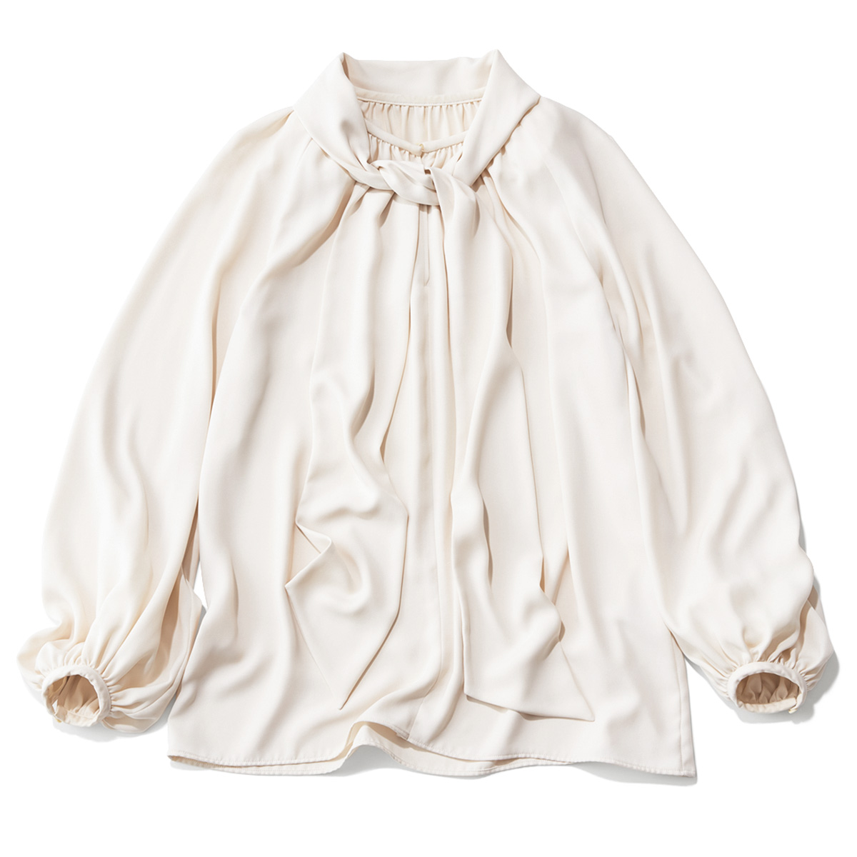 ESTNATIONのボウタイブラウス