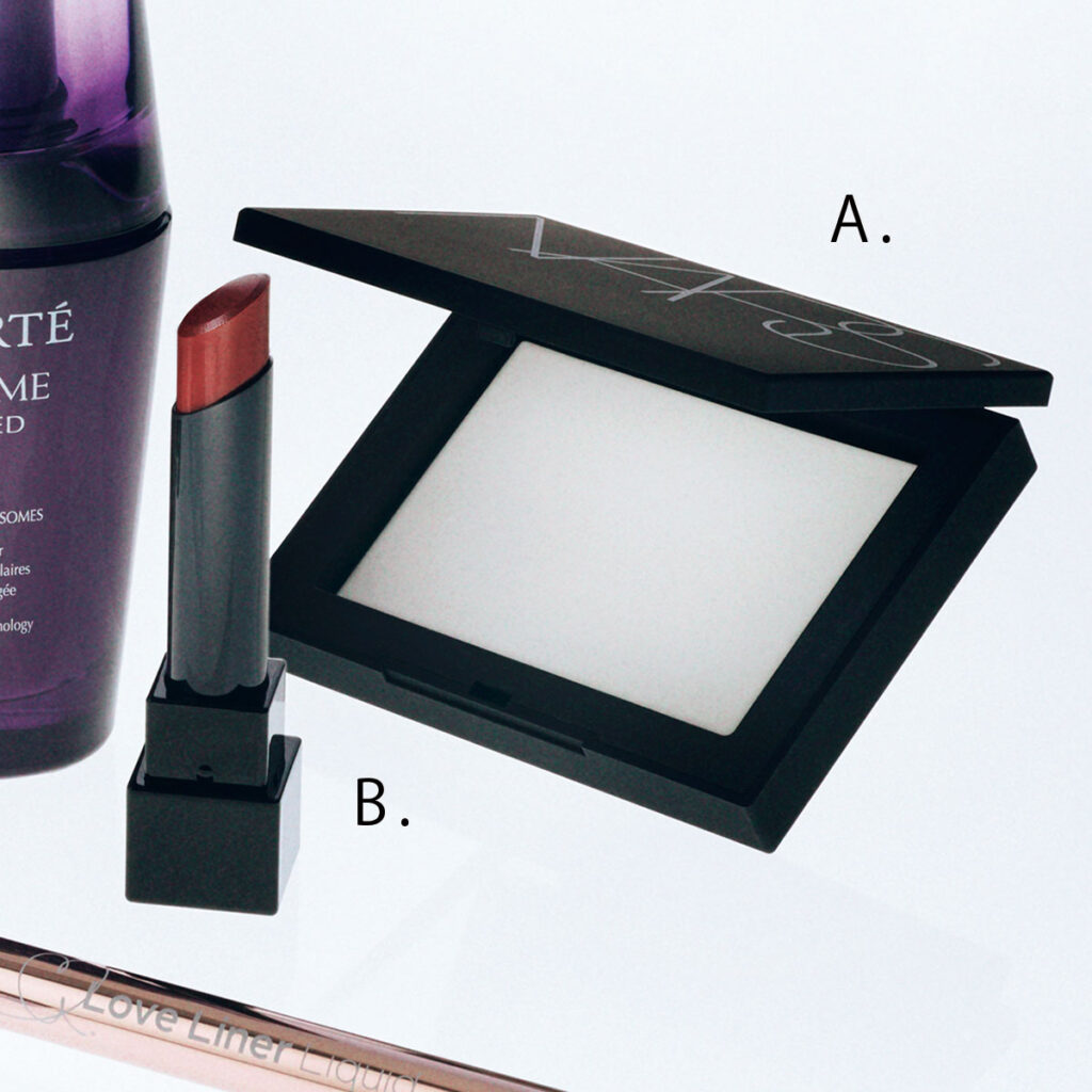 ナーズのライトリフレクティング セッティングパウダー プレストNとケイトのリップモンスター 07