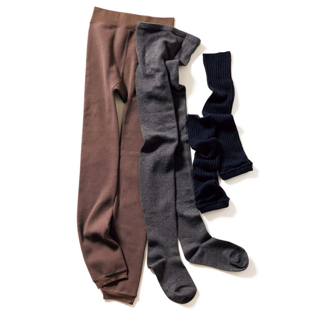 レギンスとタイツとレッグウォーマー