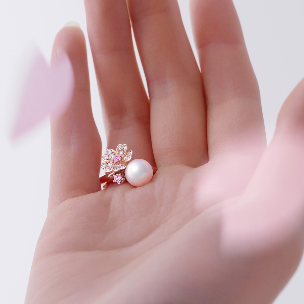 ミキモトの桜モチーフジュエリー