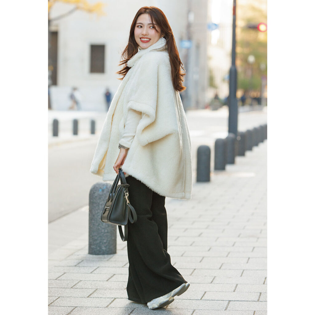 ケープタイプのテディのコーデ