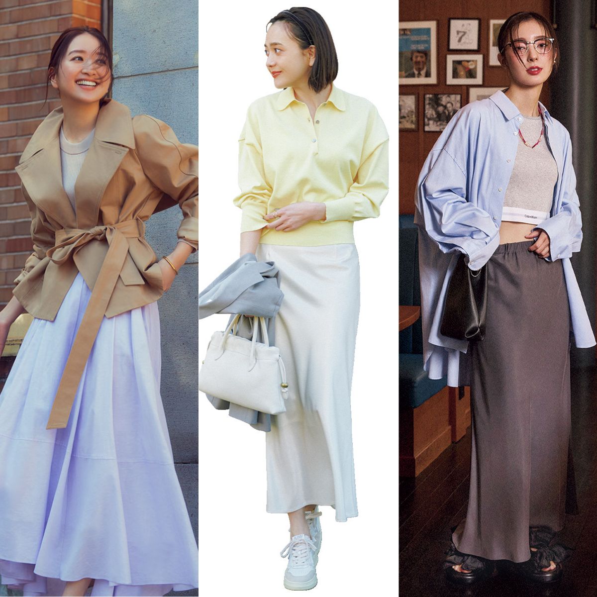 【春のスカートコーデ】朝迷わない！軽やか正解バランスのコツ【7選】