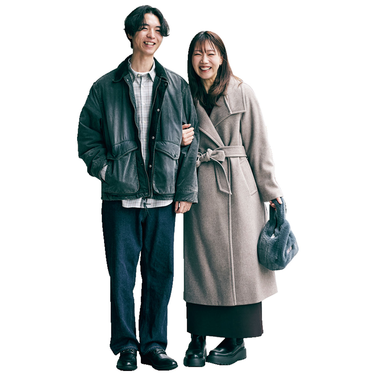 ロングコートのコーデ