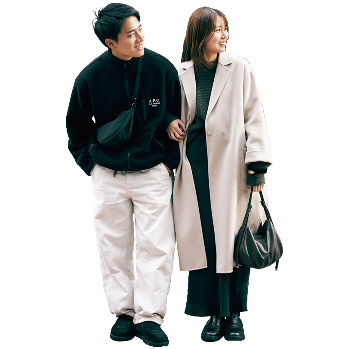 シンプルなカップルコーデ