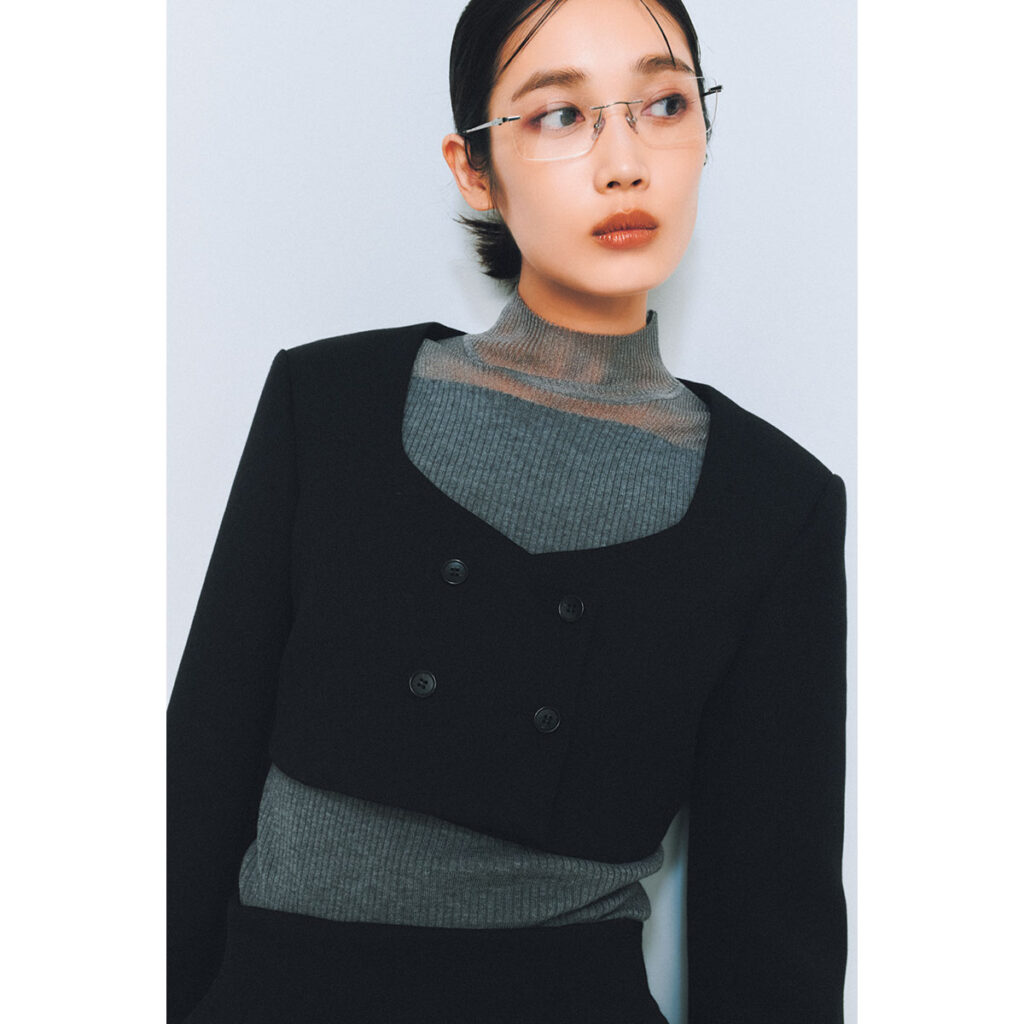 リムレスメガネ