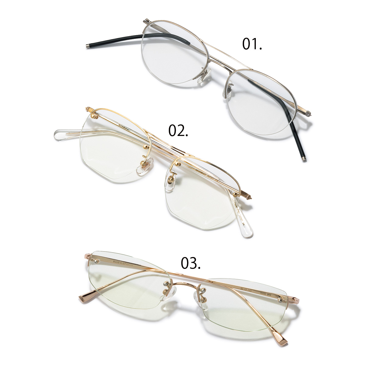 リムレスメガネ