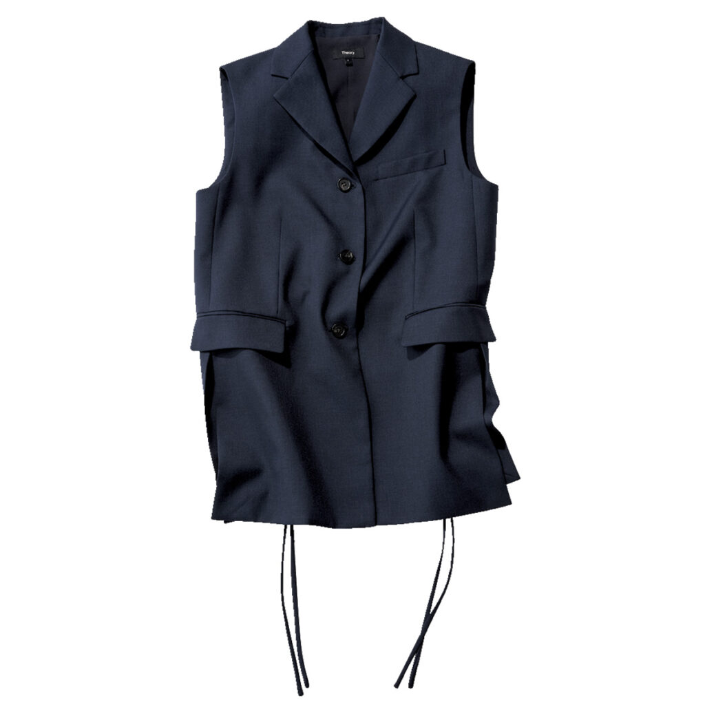 ボクシーシルエットのジレ