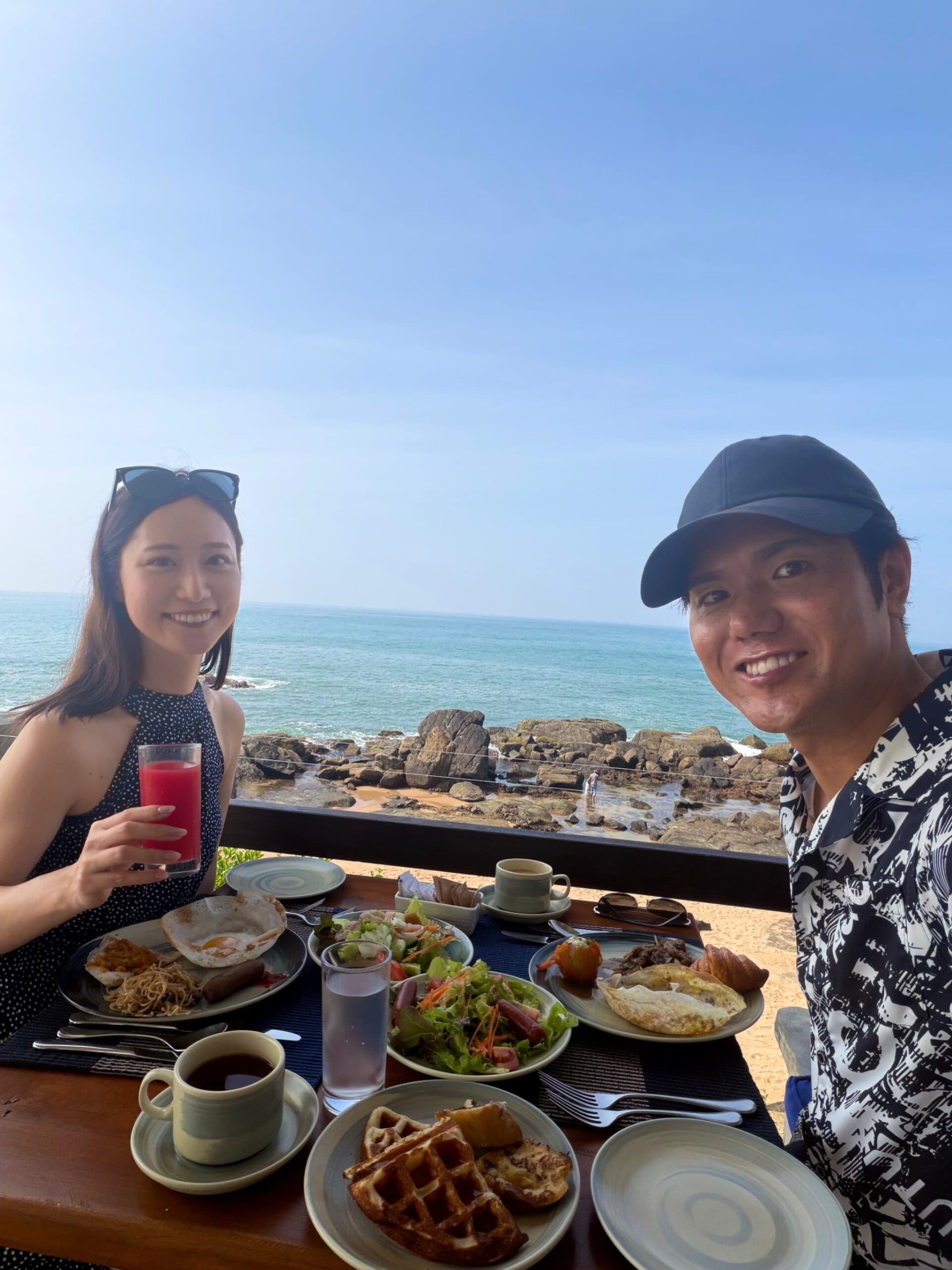 スリランカ旅行での食事風景