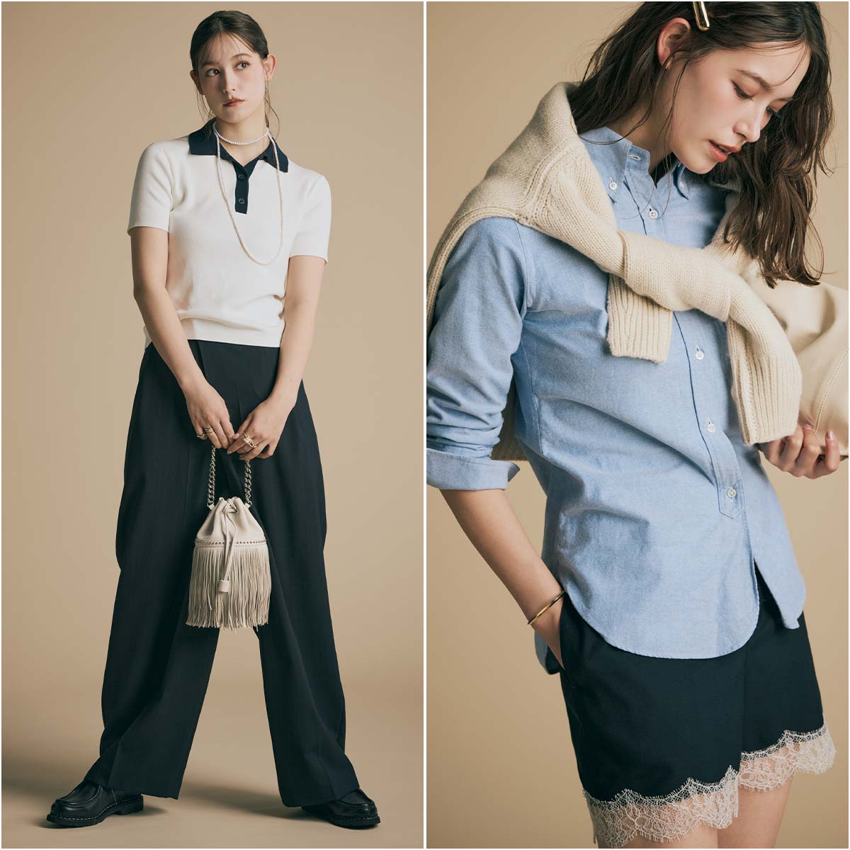 2026年【今っぽトラッドコーデ集】名作ローファーからユニクロ「ニットポロ」まで