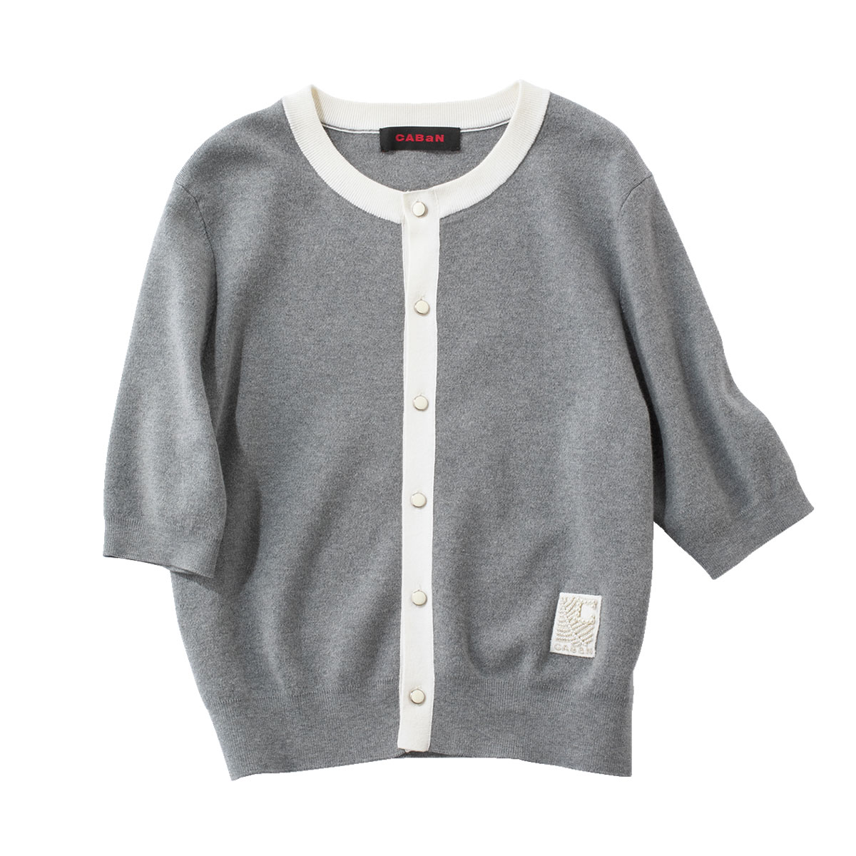 キャバンの5分袖カーデ