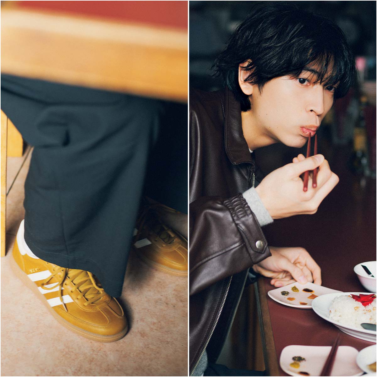 【庄司浩平さん】お揃いスニーカーのデート服！キレイめな中にも遊び心をひとさじ