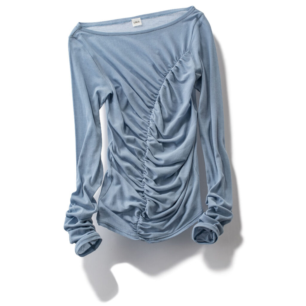 シースルー＆シャーリングトップス