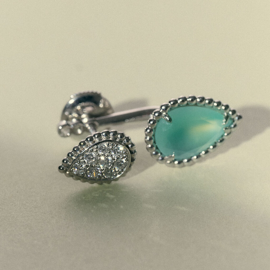 2モチーフ シングル スタッズイヤリング