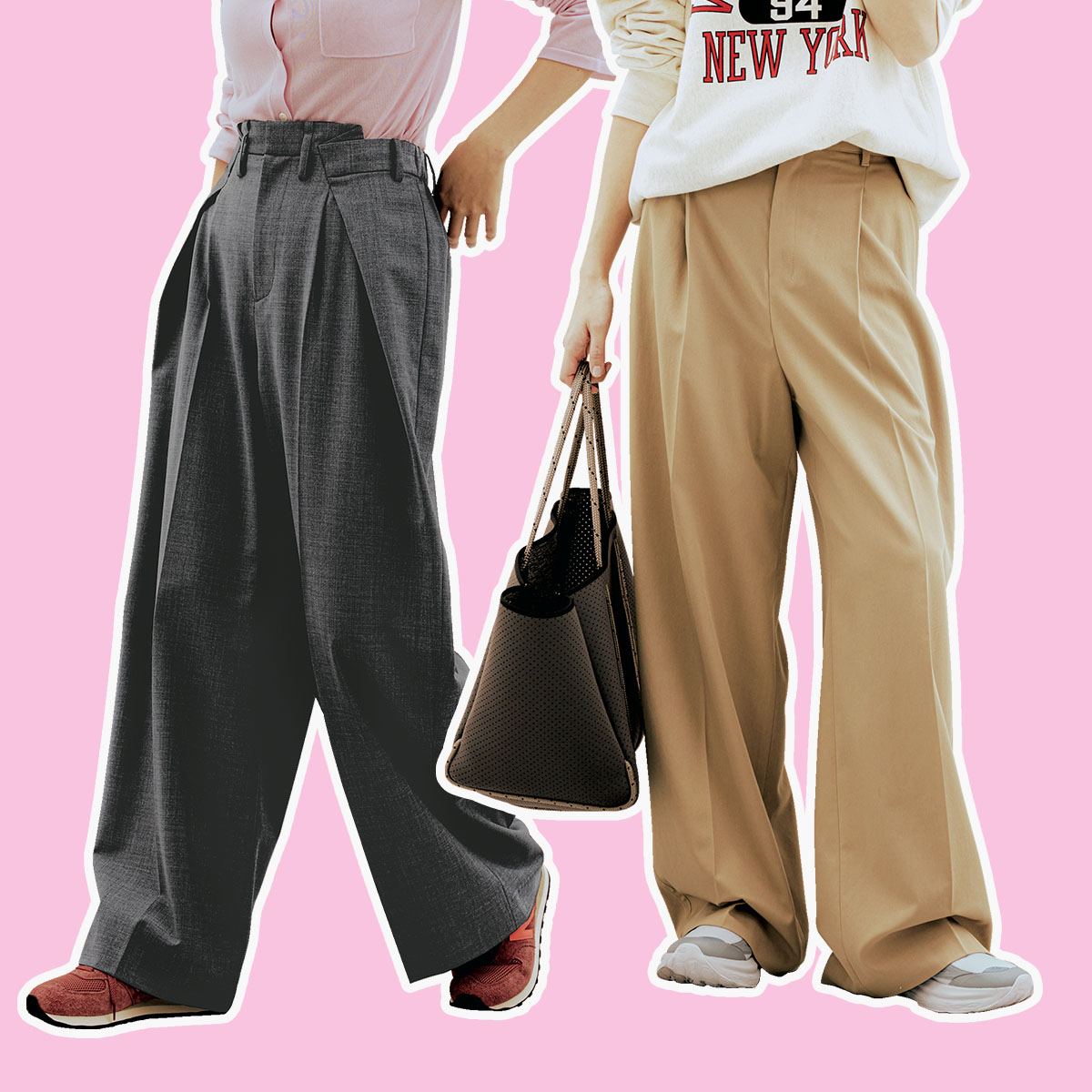 【信頼ブランドの最旬スラックス３選】足元スニーカーでもキレイめにまとまる理由は“落ち感”シルエット