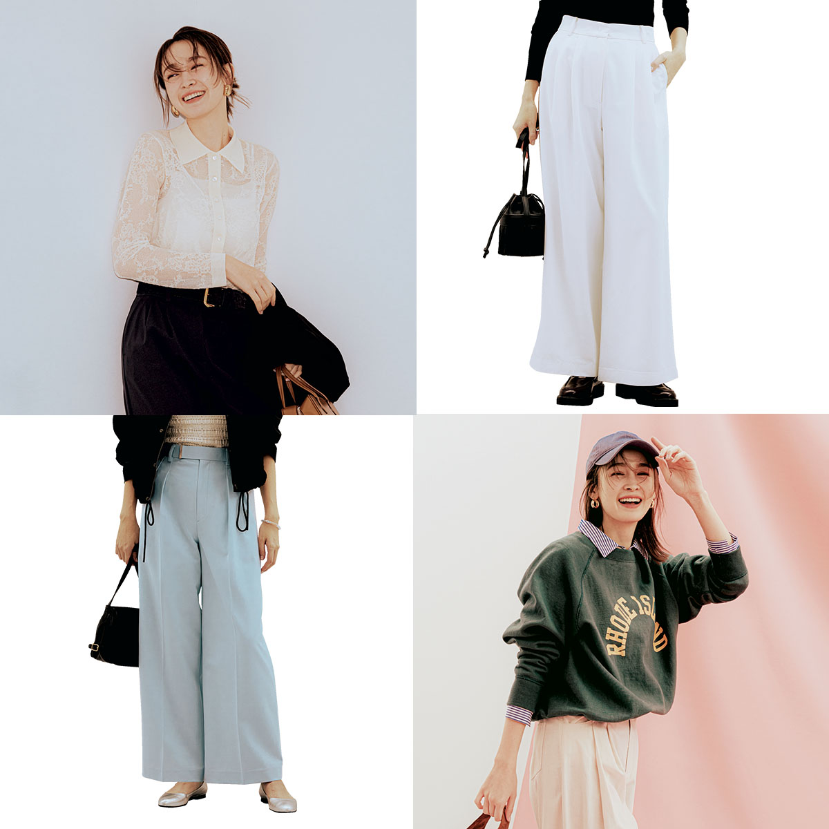 【太って見えない】春のワイドパンツコーデ14選！今どきカジュアルの着こなし見本帳