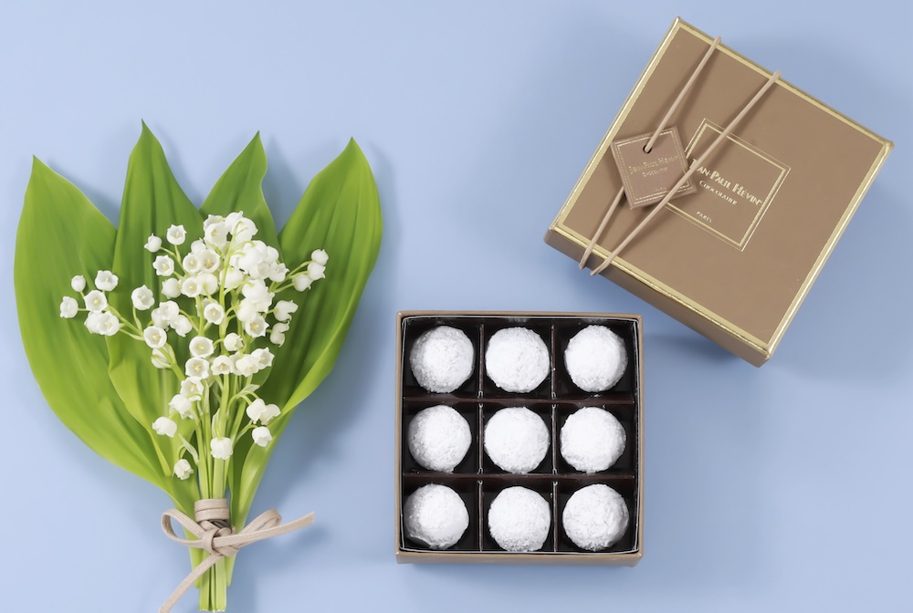 ジャン＝ポール・エヴァン　「ミュゲ コレクション」　トリュフ ブランシュ フランボワーズ 9個