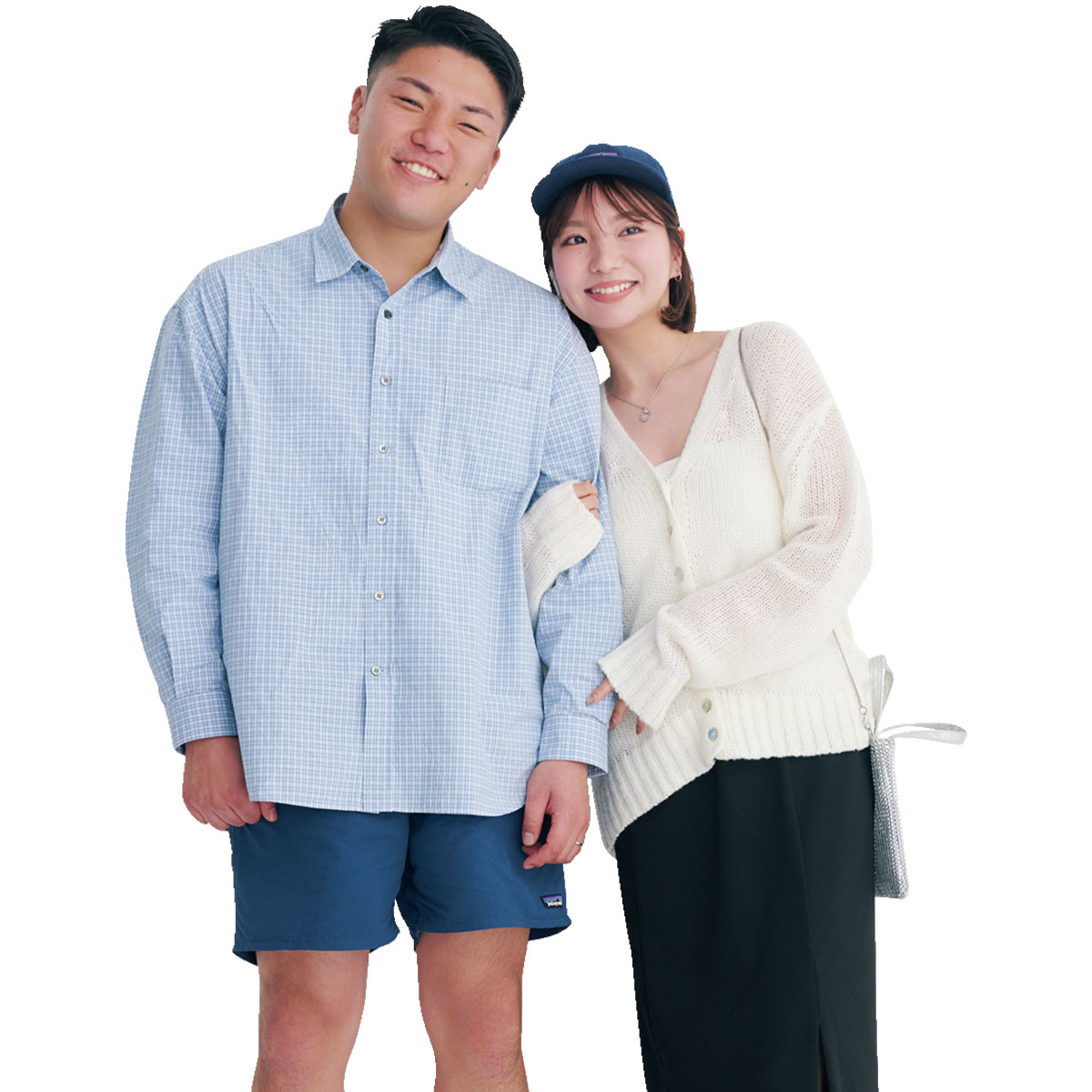 ネイビーアイテムのリンクコーデ