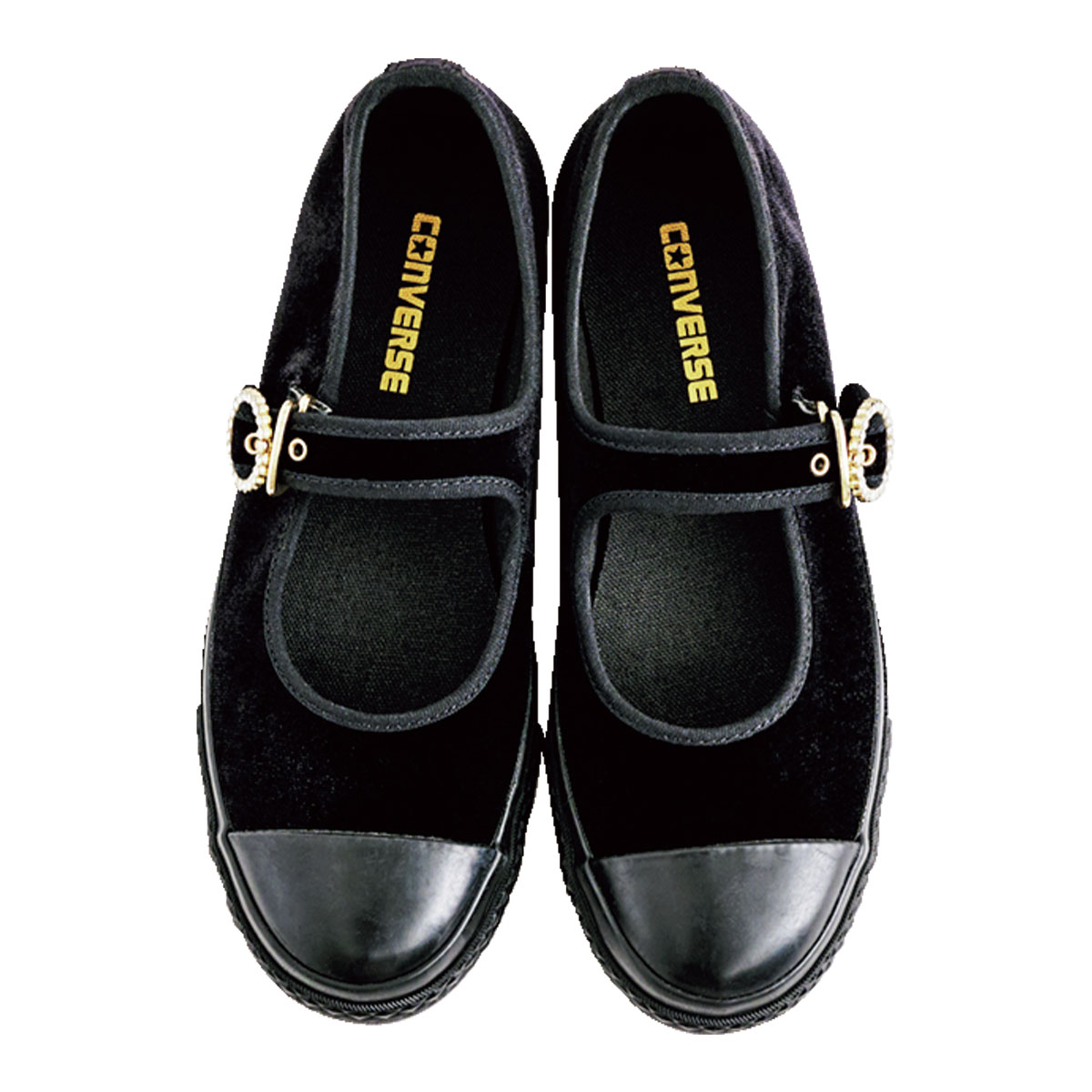 CONVERSEの黒バレエスニーカー