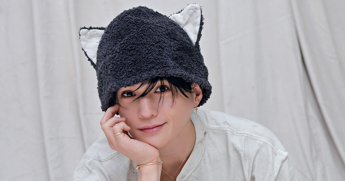 猫耳サウナハットを被ったFANTASTICSの八木勇征さん